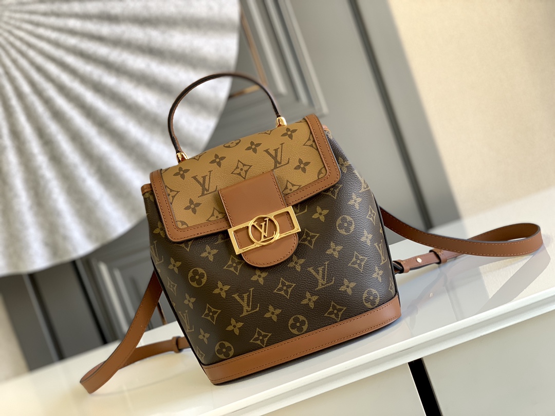 Louis Vuitton M45142 Dauphine Backpack PM Monogram Reverse