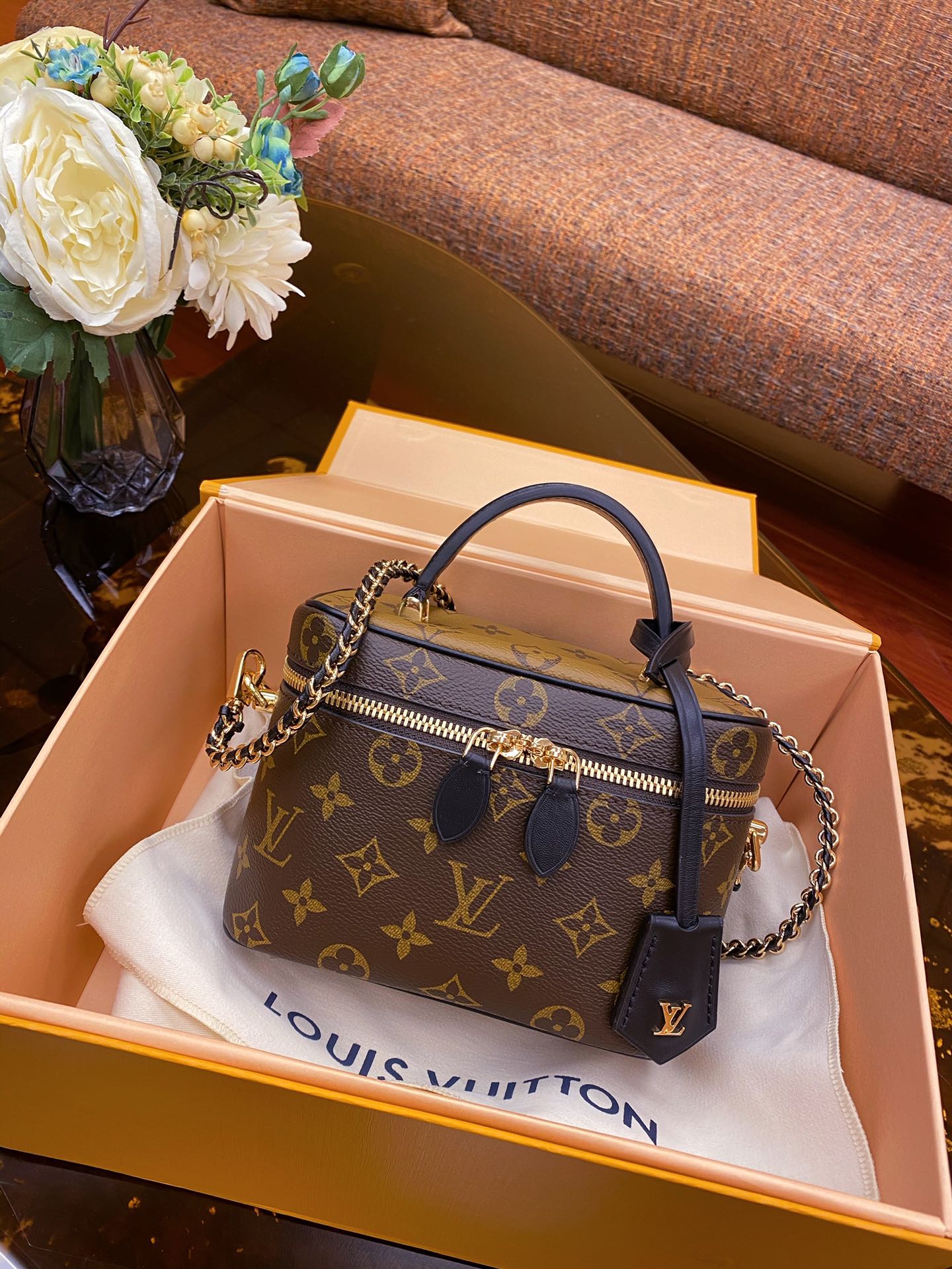 Louis Vuitton M45165 Vanity PM Monogram and Monogram Reverse Coated Canvas