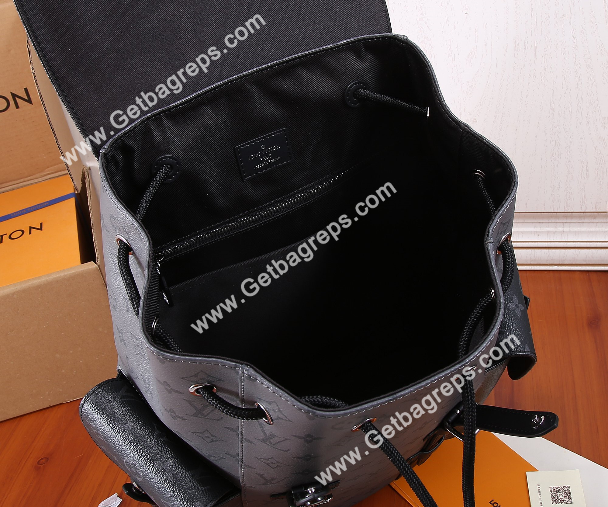 Louis Vuitton M45419 Christopher MM Backpack Monogram Eclipse Reverse 