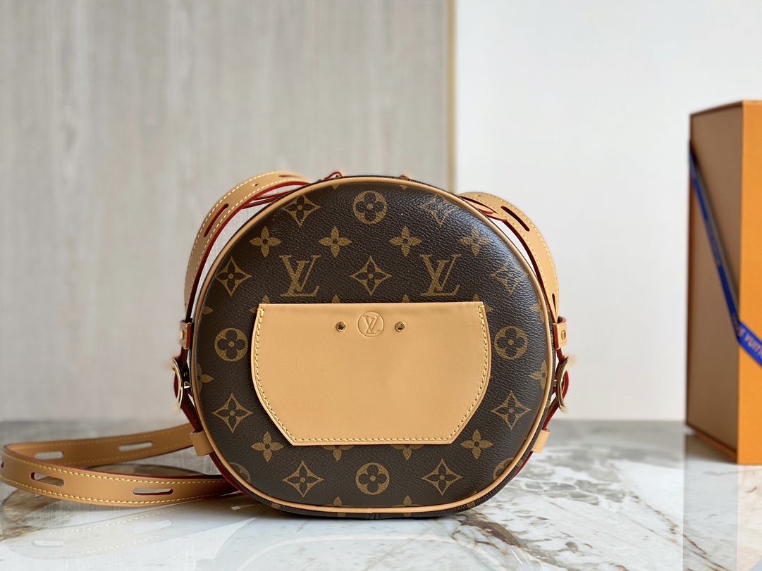 Louis Vuitton M45657 Boite Chapeau Souple MM Monogram Coated Canvas Exterior