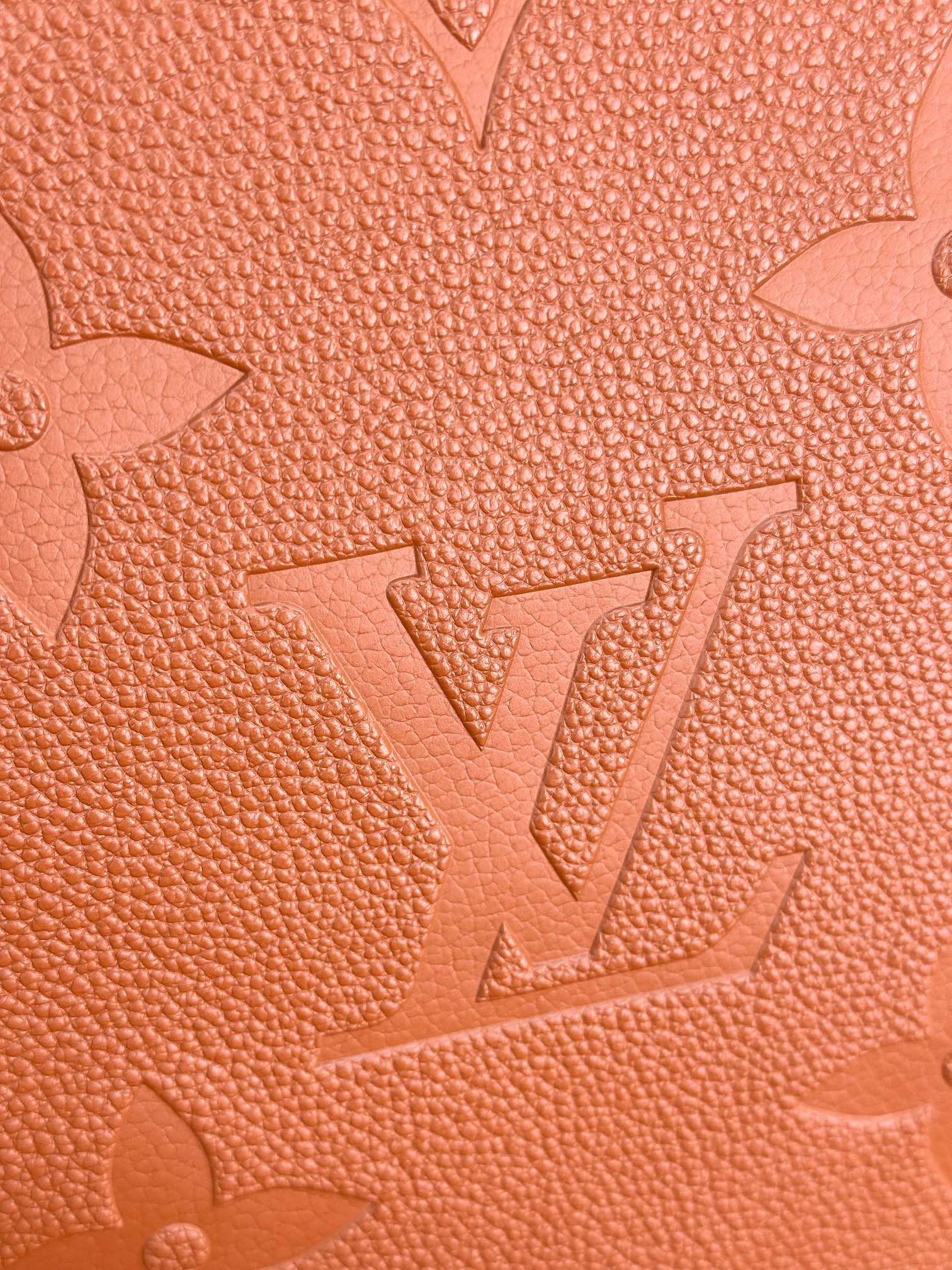 Louis Vuitton M45685 Neverfull MM Embossed Grained Cowhide Leather Brown