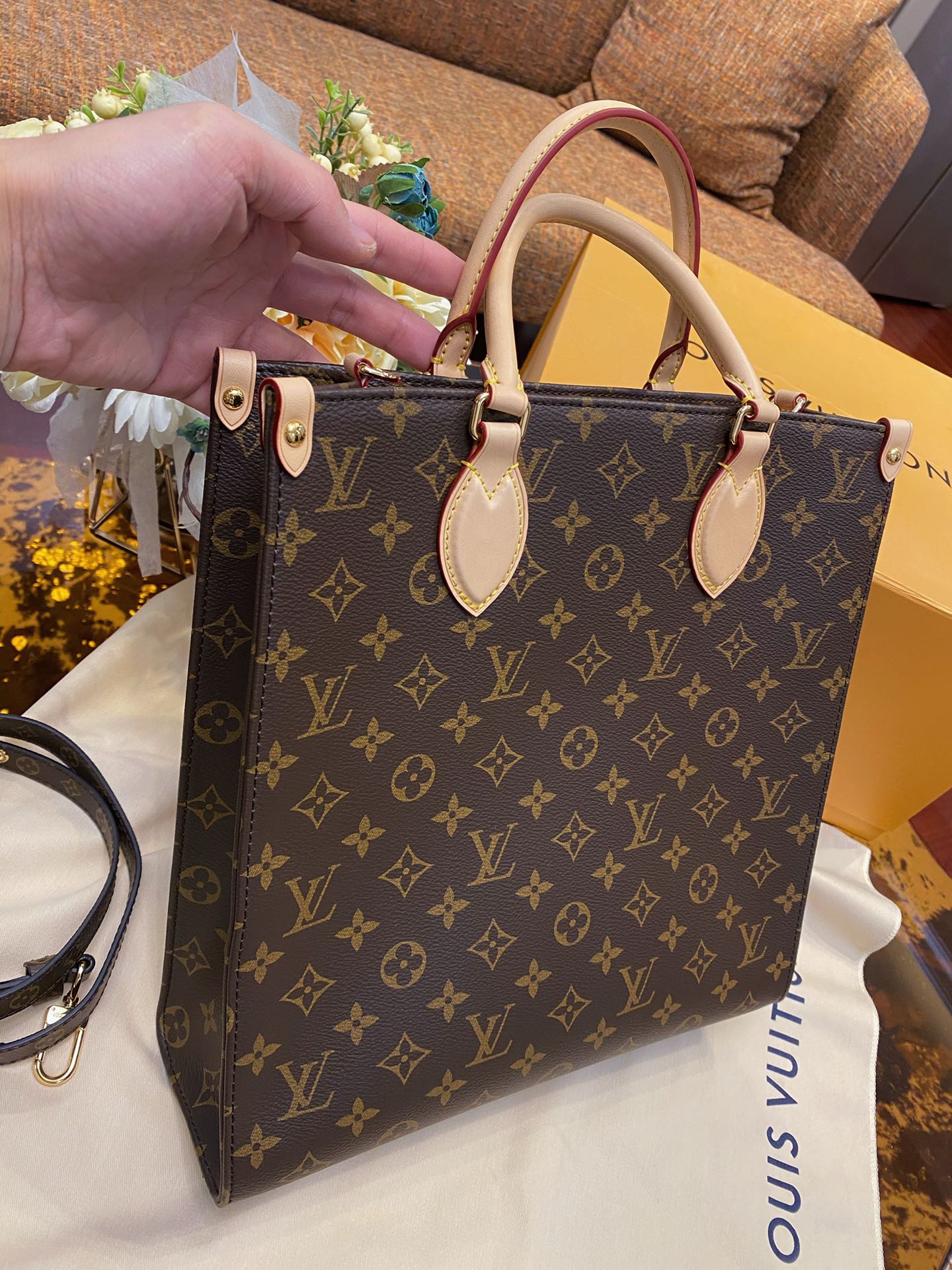 Louis Vuitton M45848 Sac Plat PM Bag Monogram coated canvas