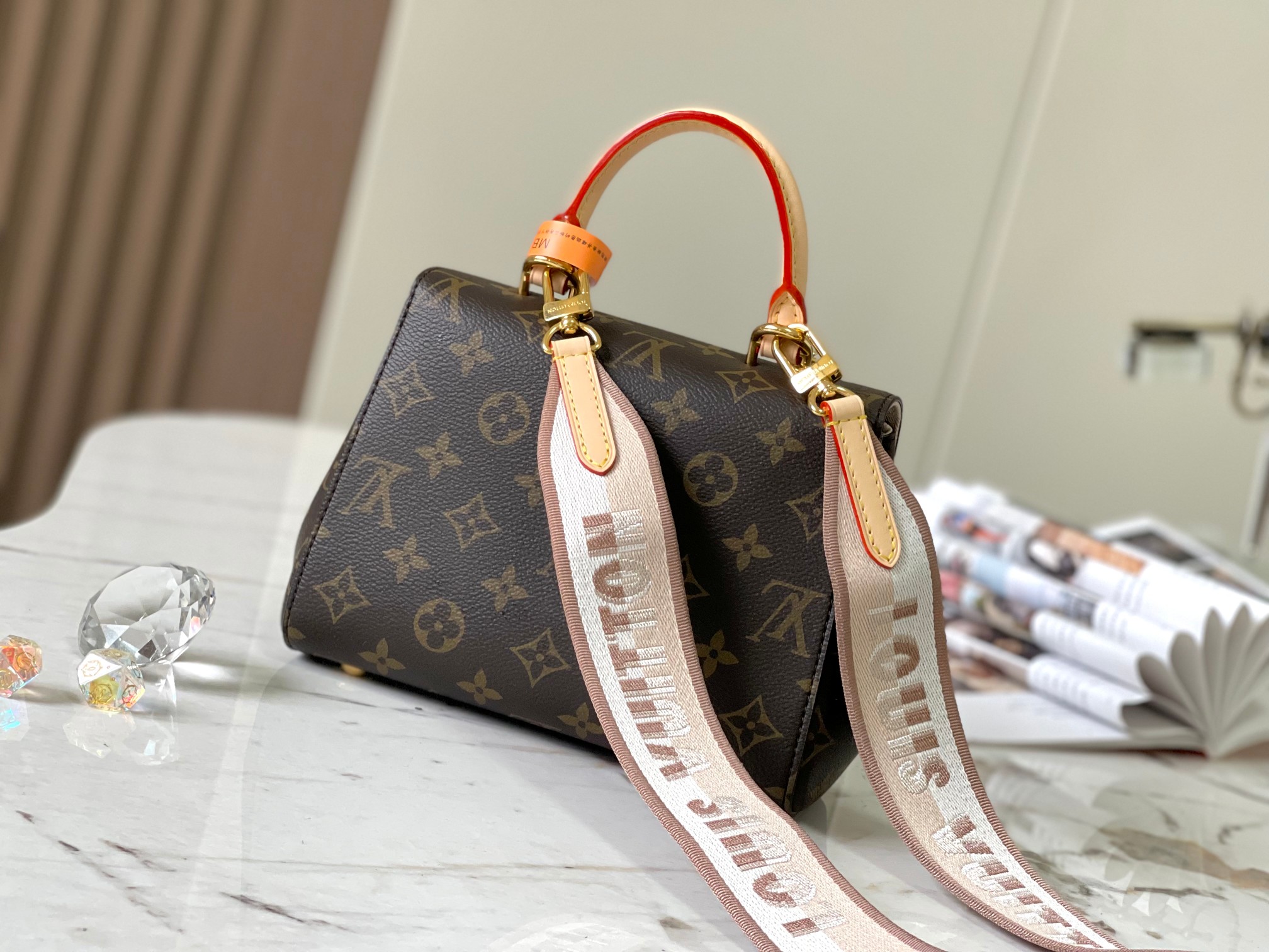 Louis Vuitton M46055 Cluny Mini Monogram Coated Canvas