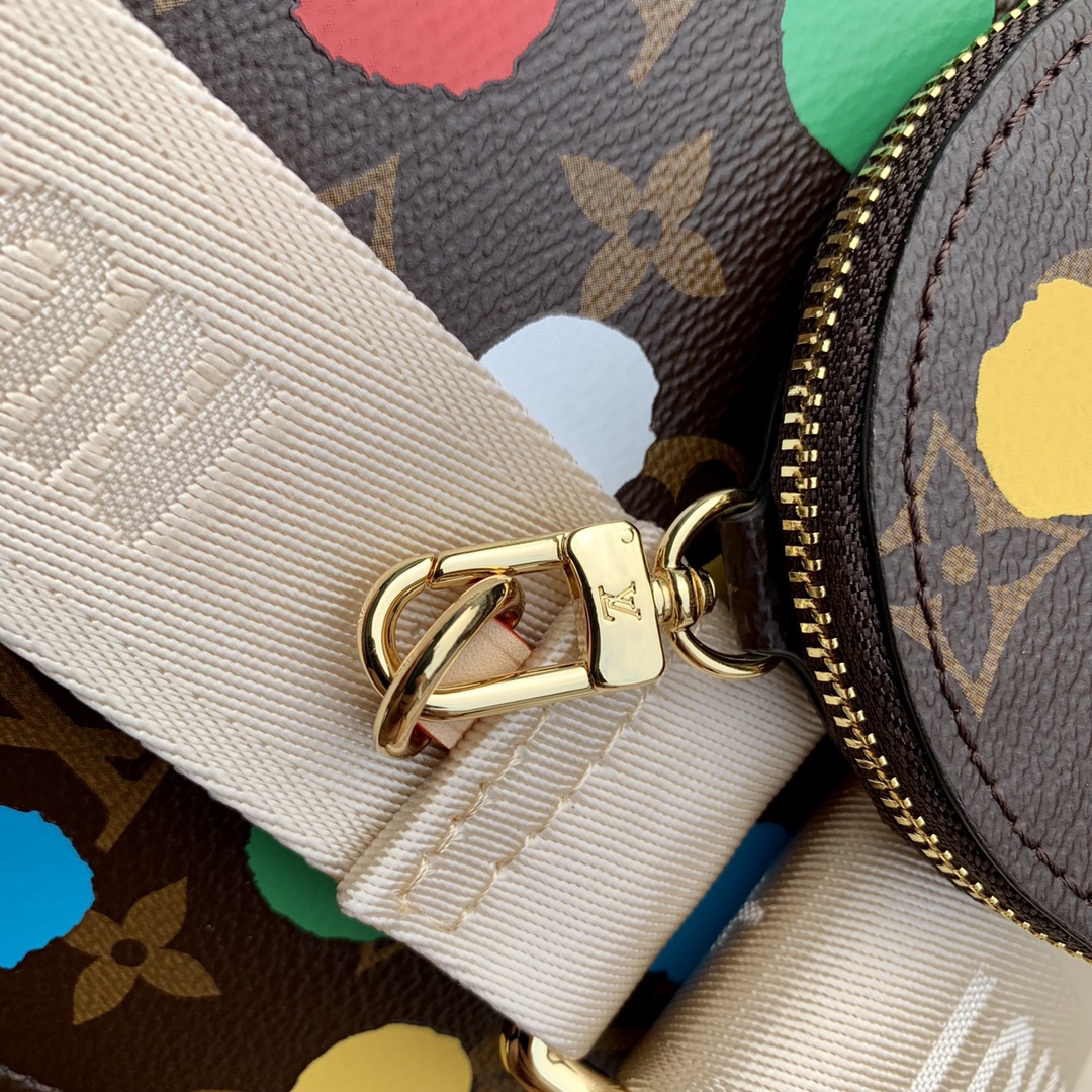 Louis Vuitton M46380 LV X YK ONTHEGO PM Monogram Coated Canvas with 3D Painted Dots Print