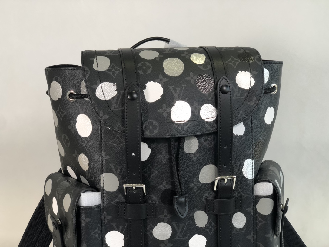 Louis Vuitton M46403 LVxYK Christopher MM Backpack Monogram cowhide with Infinity Dots print