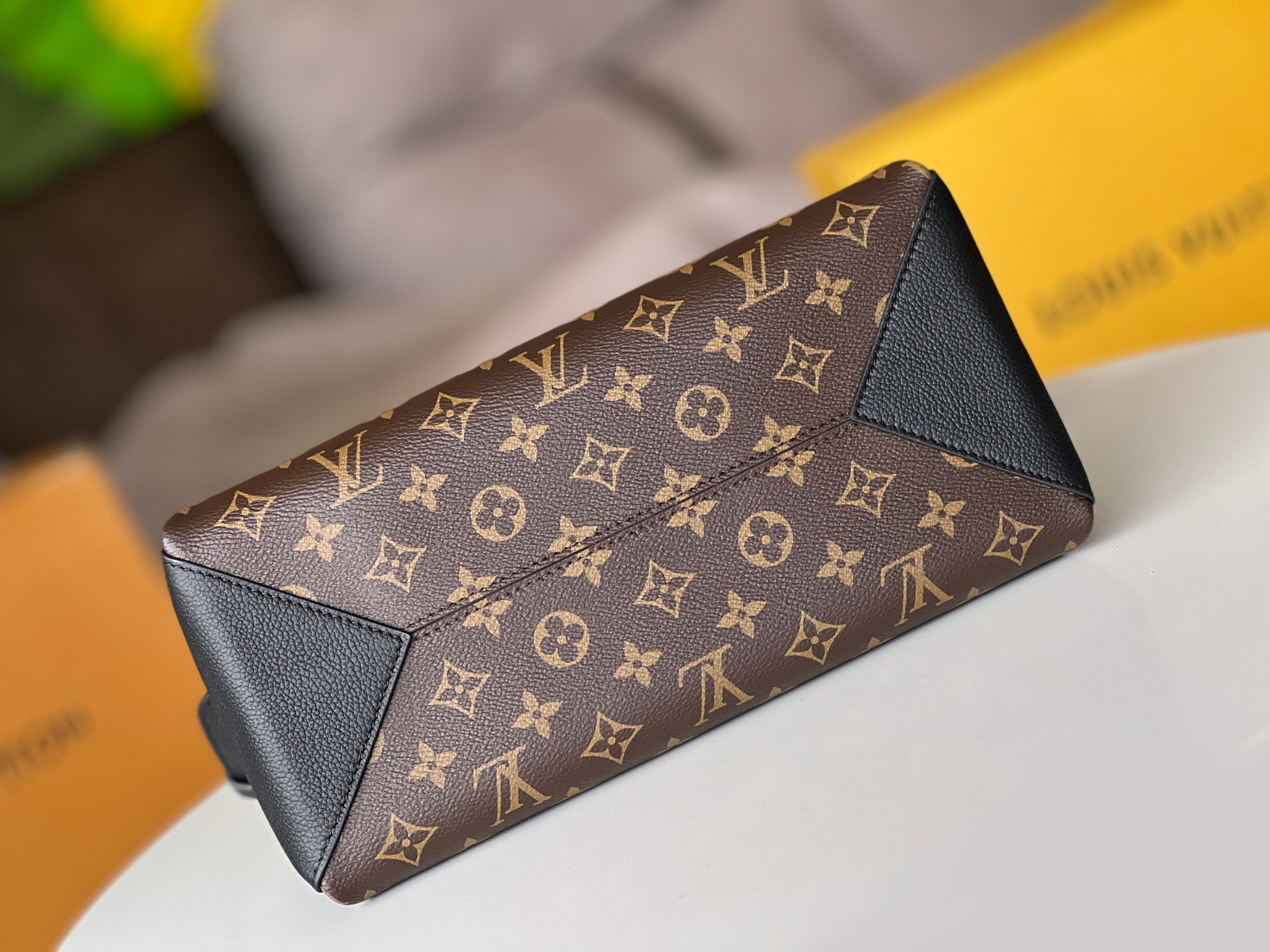 Louis Vuitton M46495 Opera BB Monogram Coated Canvas and Cowhide Leather Black