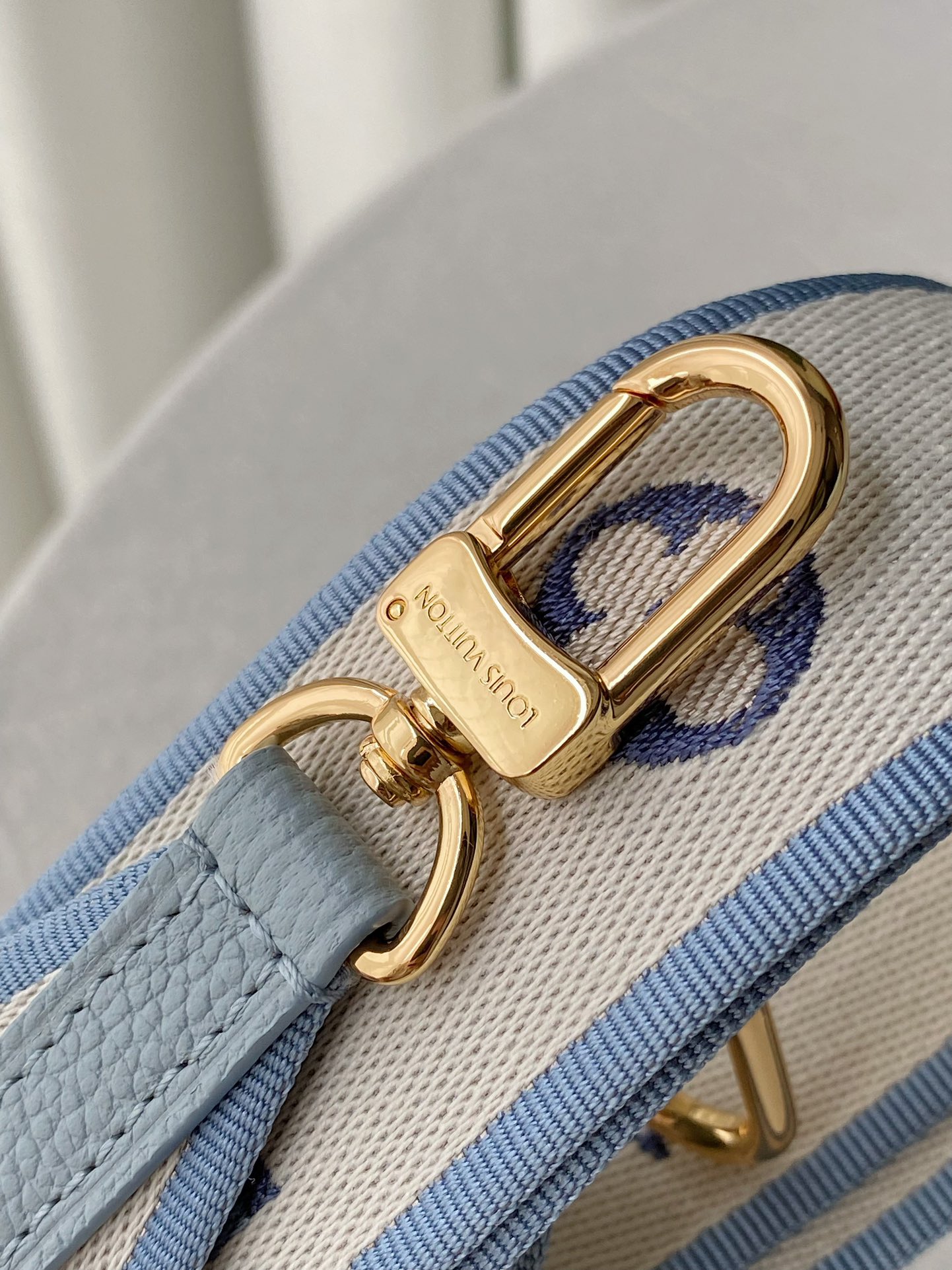 Louis Vuitton M46846 Diane Bicolor Monogram Empreinte Leather Light Blue