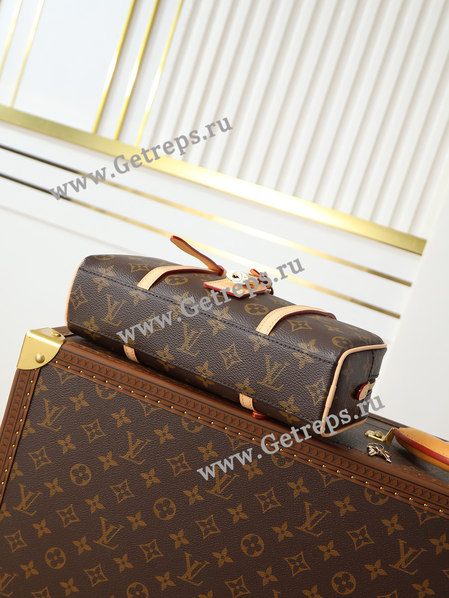 Louis Vuitton M47031 Hang On Handbag Monogram Coated Canvas