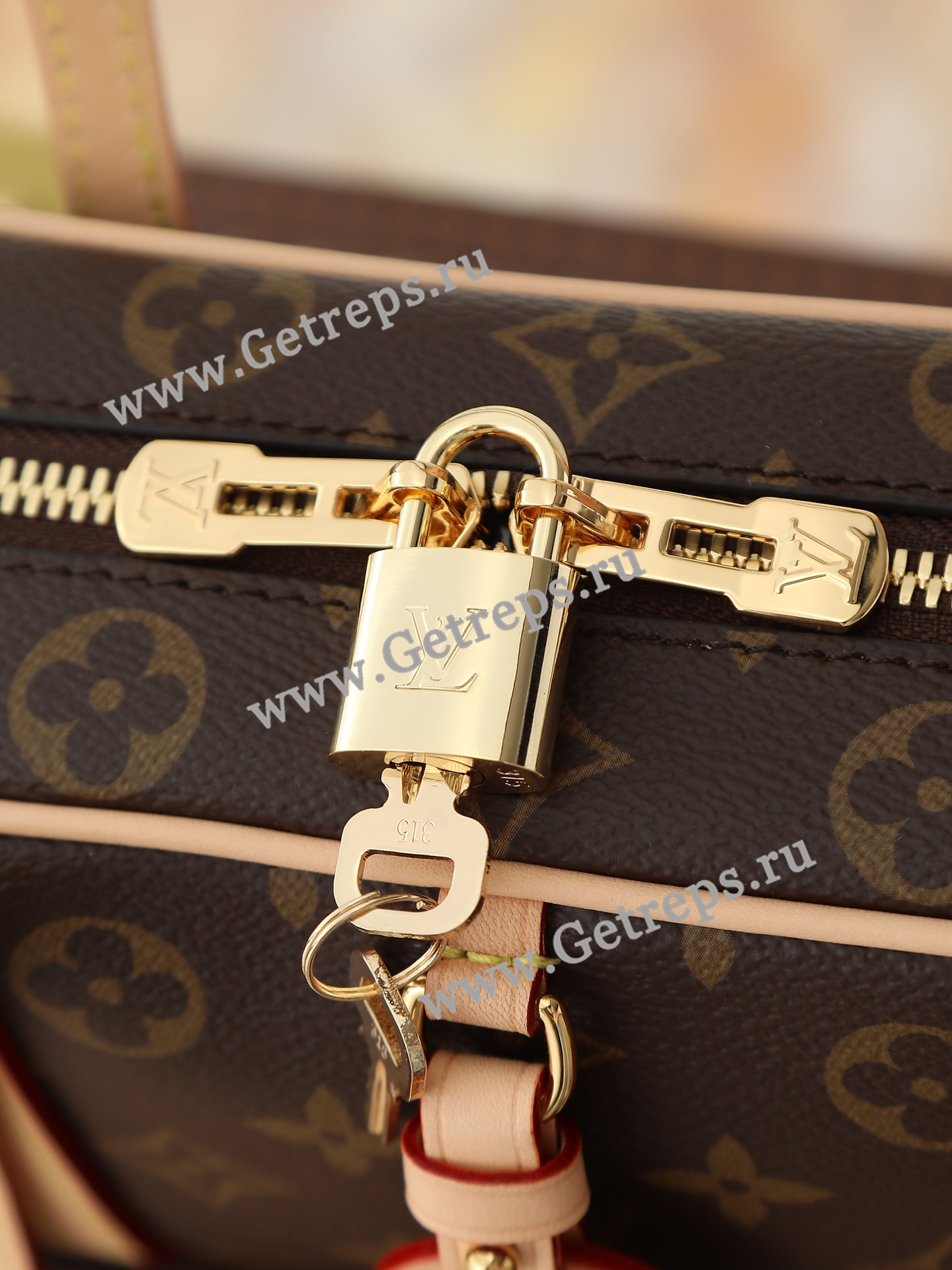 Louis Vuitton M47031 Hang On Handbag Monogram Coated Canvas