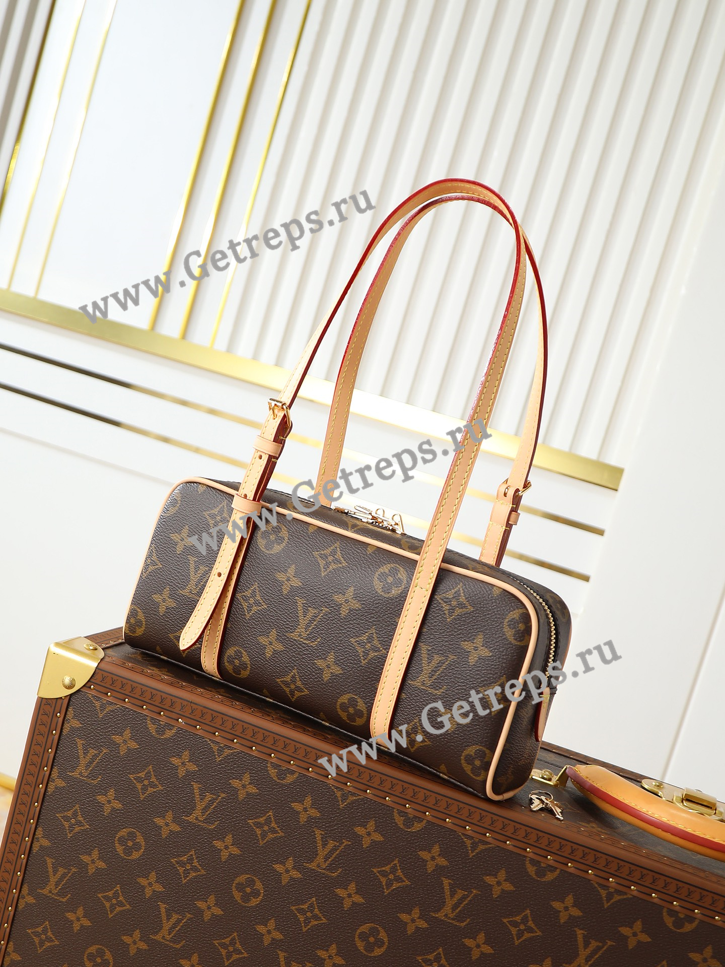 Louis Vuitton M47031 Hang On Handbag Monogram Coated Canvas