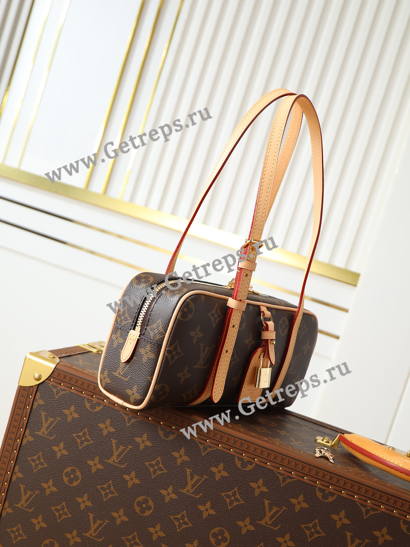 Louis Vuitton M47031 Hang On Handbag Monogram Coated Canvas