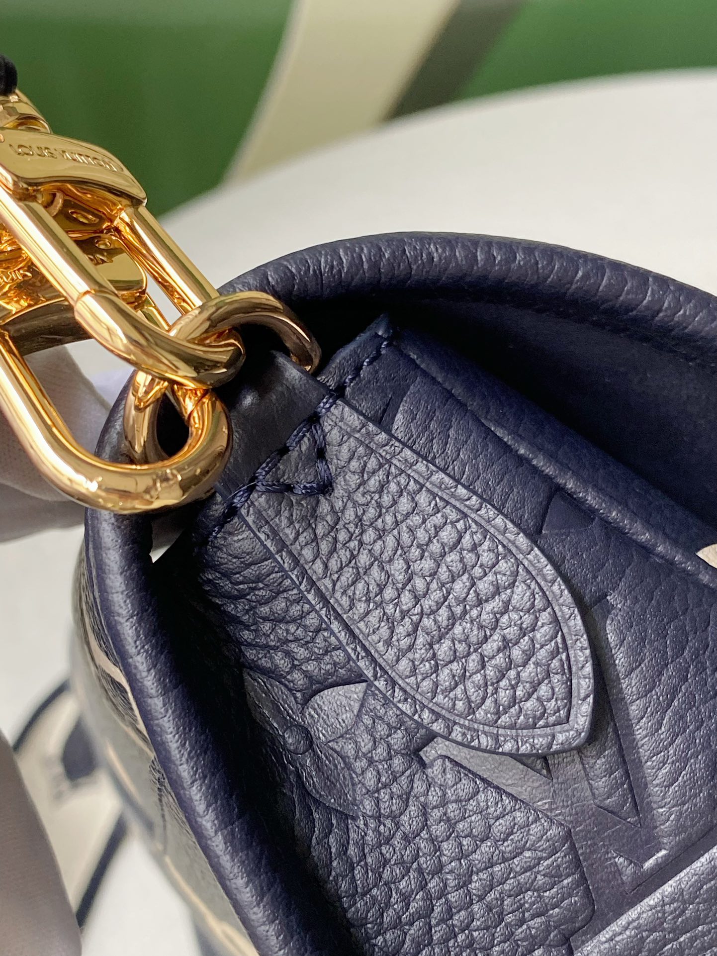 Louis Vuitton M47161 Diane Bicolor Monogram Empreinte Leather Blue