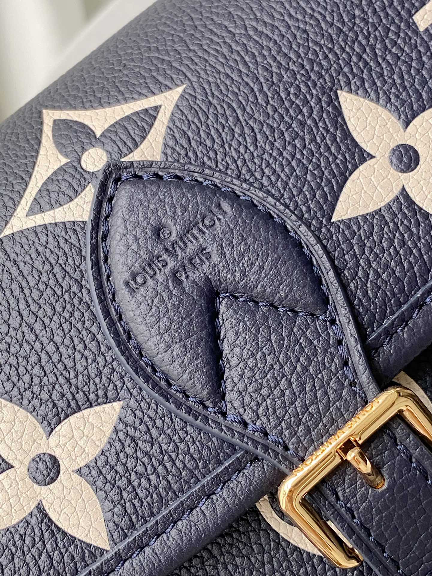 Louis Vuitton M47161 Diane Bicolor Monogram Empreinte Leather Blue