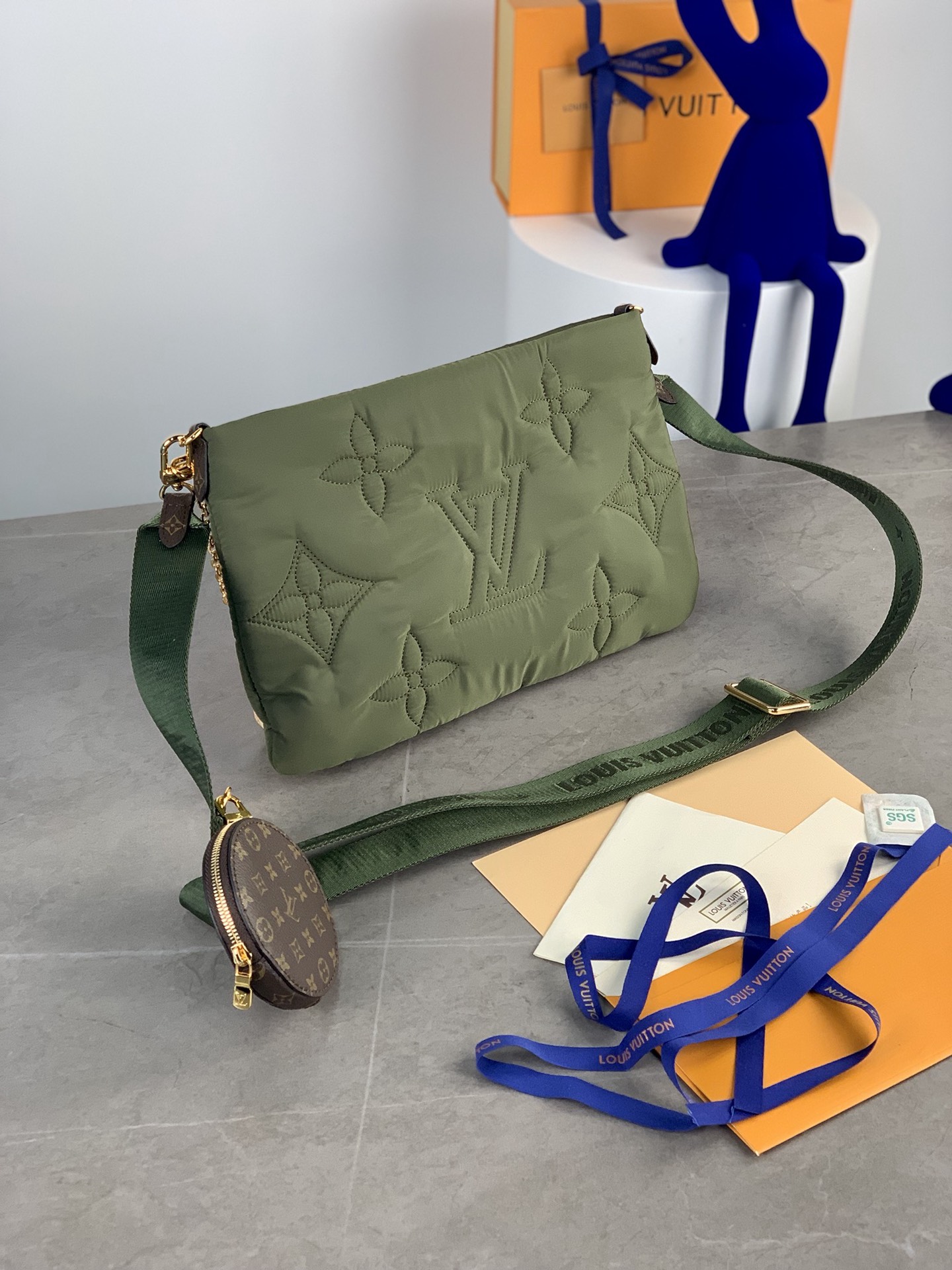 Louis Vuitton M58977 Maxi Multi-Pochette Accessoires Nylon Black Green