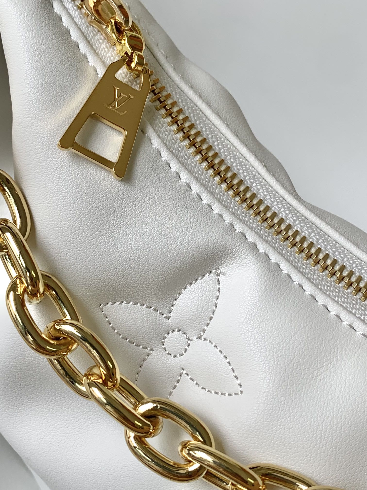 Louis Vuitton M59959 Over The Moon White Quilted and embroidered smooth calf leather