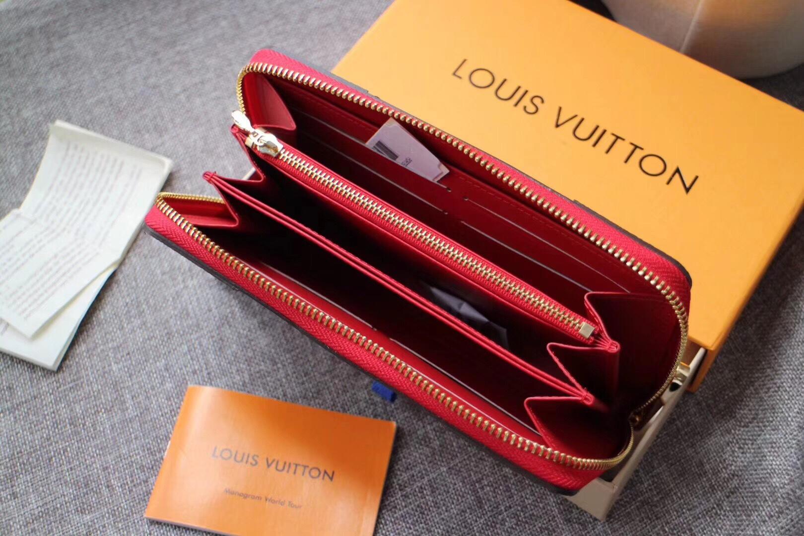 Louis Vuitton M67271 Zippy Venice Patent Cowhide Leather Lining Red