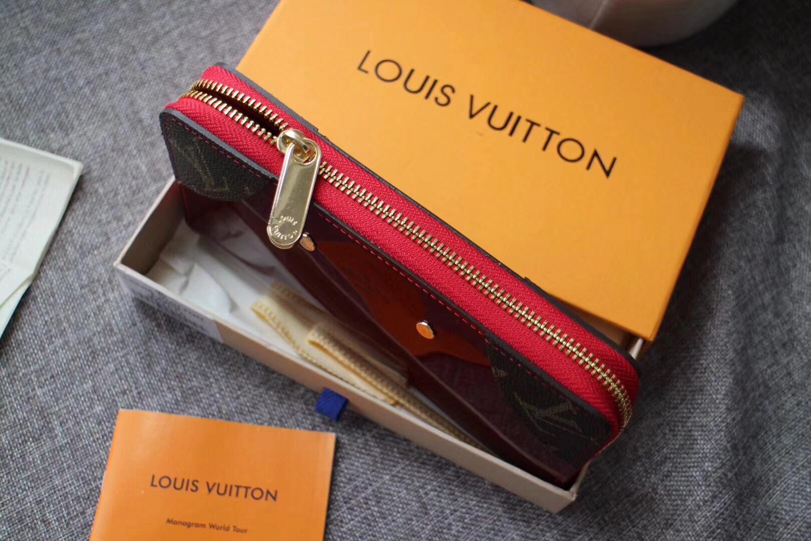 Louis Vuitton M67271 Zippy Venice Patent Cowhide Leather Lining Red