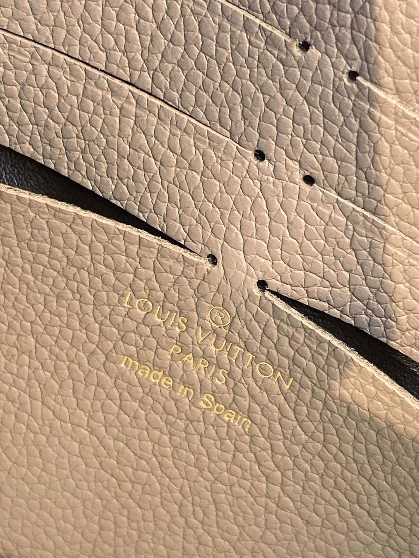 Louis Vuitton M67423 Vavin Chain Wallet Embossed cowhide leather Turtledove