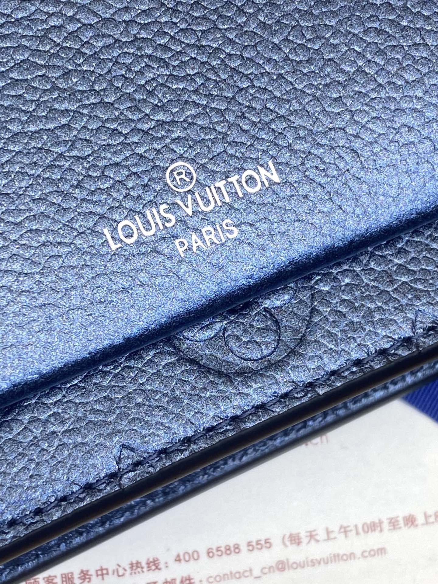 Louis Vuitton M67839 Vavin Chain Wallet Embossed cowhide leather Blue