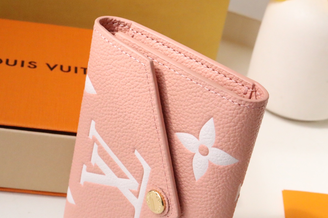 Louis Vuitton M80968 ictorine wallet Embossed Supple Grained Cowhide Leather Rose