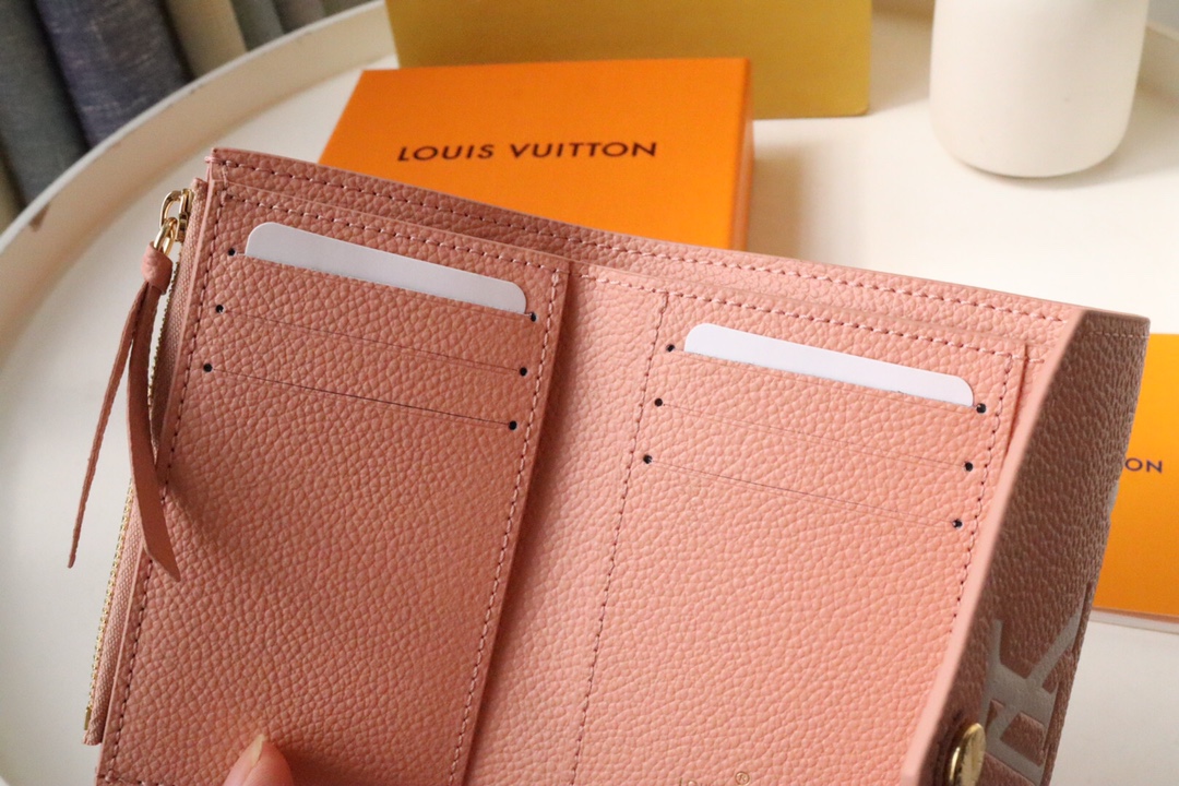 Louis Vuitton M80968 ictorine wallet Embossed Supple Grained Cowhide Leather Rose