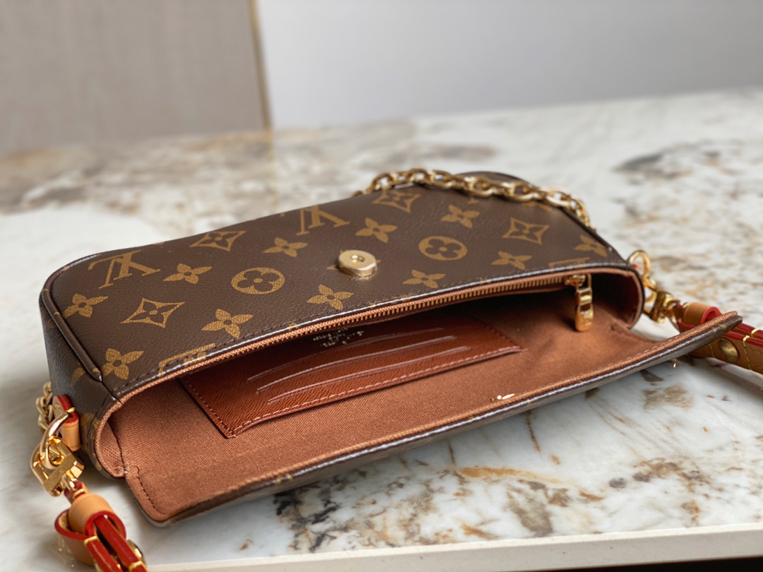 Louis Vuitton M81911 Wallet On Chain Ivy Monogram Coated Canvas