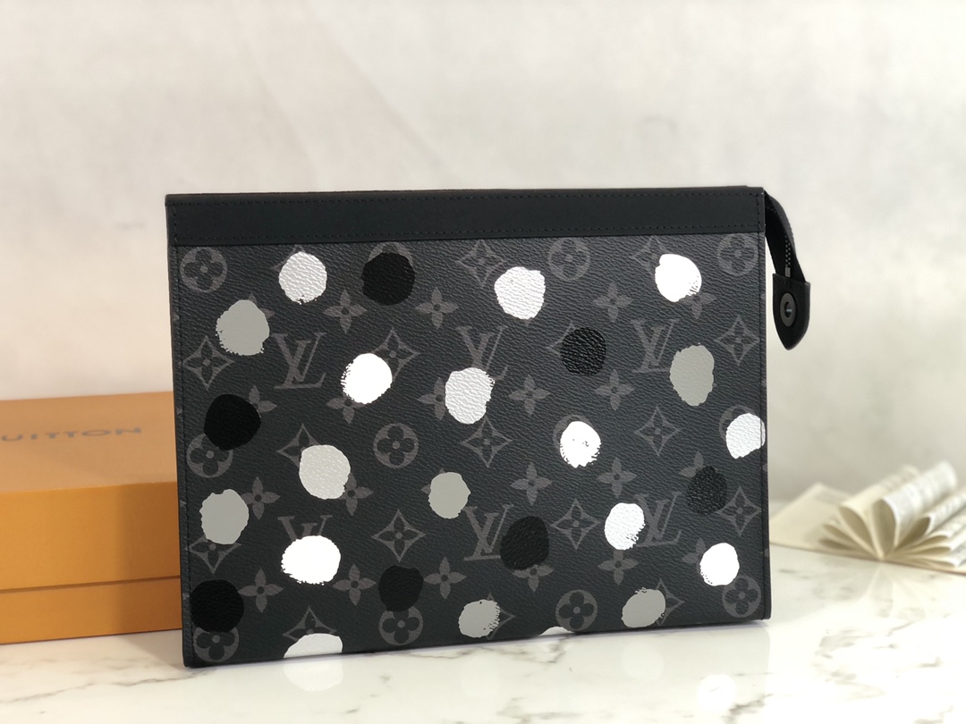 Louis Vuitton M81934 LVxYK Pochette Voyage Monogram cowhide with Infinity Dots print