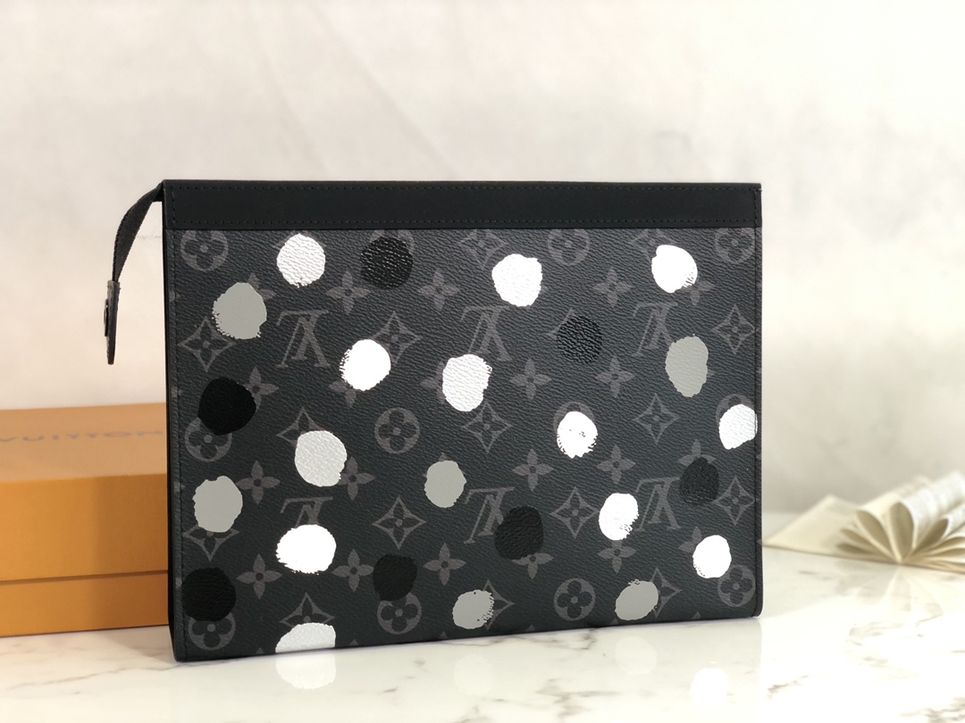 Louis Vuitton M81934 LVxYK Pochette Voyage Monogram cowhide with Infinity Dots print