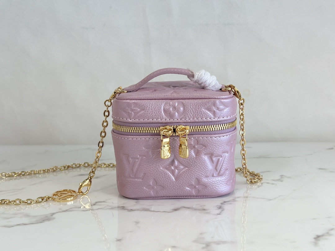 Louis Vuitton M82168 Micro Vanity  Monogram Empreinte embossed supple grained cowhide leather Pearly Lilac