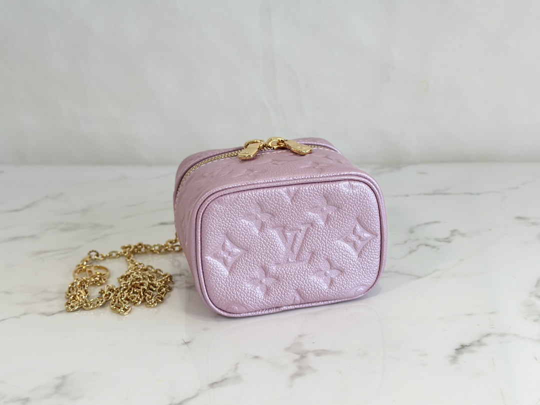 Louis Vuitton M82168 Micro Vanity  Monogram Empreinte embossed supple grained cowhide leather Pearly Lilac