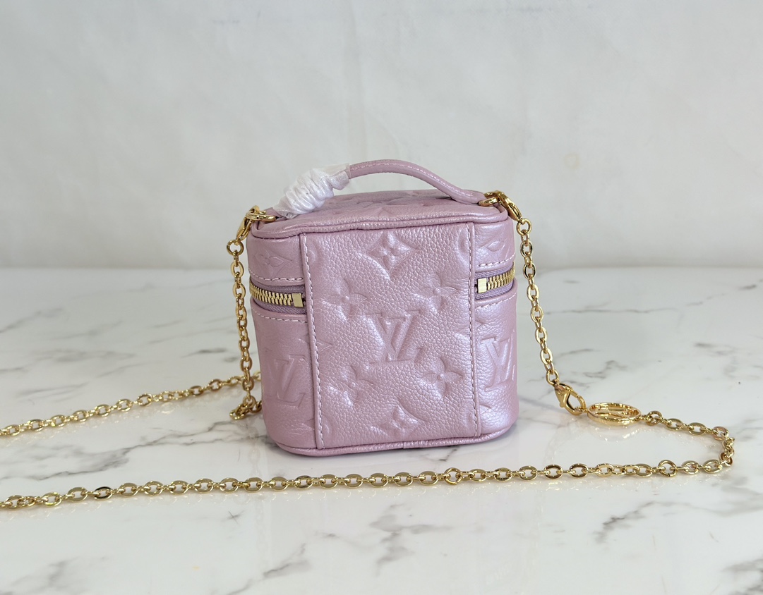 Louis Vuitton M82168 Micro Vanity  Monogram Empreinte embossed supple grained cowhide leather Pearly Lilac