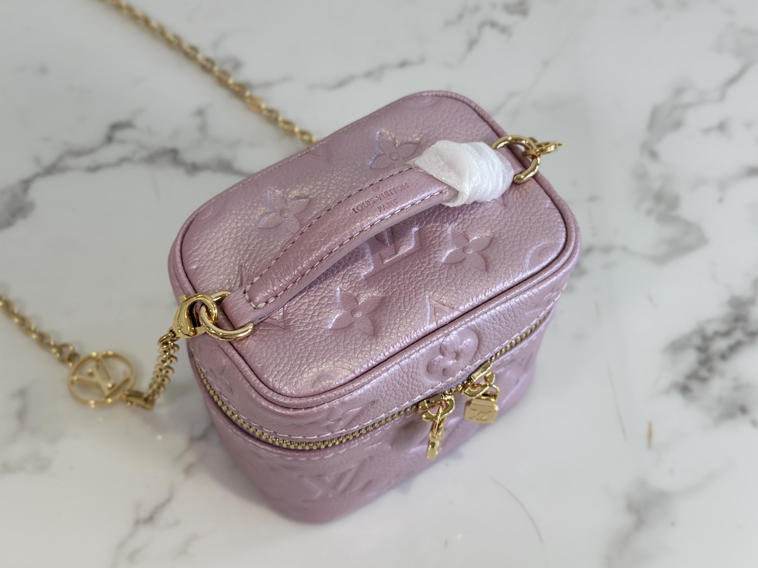 Louis Vuitton M82168 Micro Vanity  Monogram Empreinte embossed supple grained cowhide leather Pearly Lilac