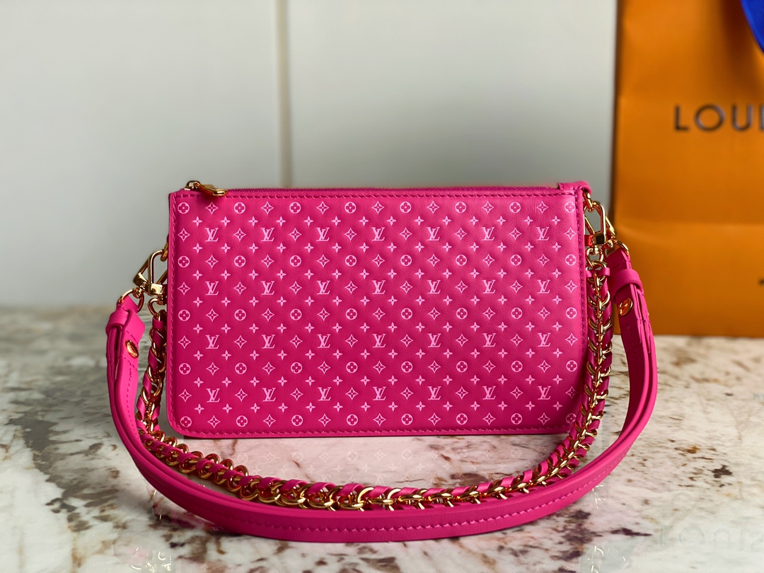 Louis Vuitton M82232 Lexington Pouch Pink Monogram-embossed Calf Leather Pink