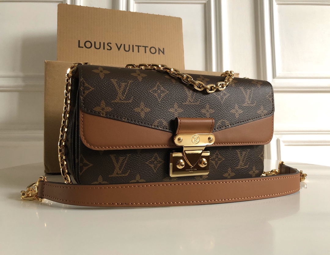 Louis Vuitton Marceau Chain Bag Monogram Coated Canvas and Cowhide Leather Caralem M46127