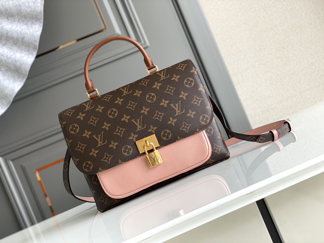 Louis Vuitton Marignan Bag Monogram Canvas Pink M44257