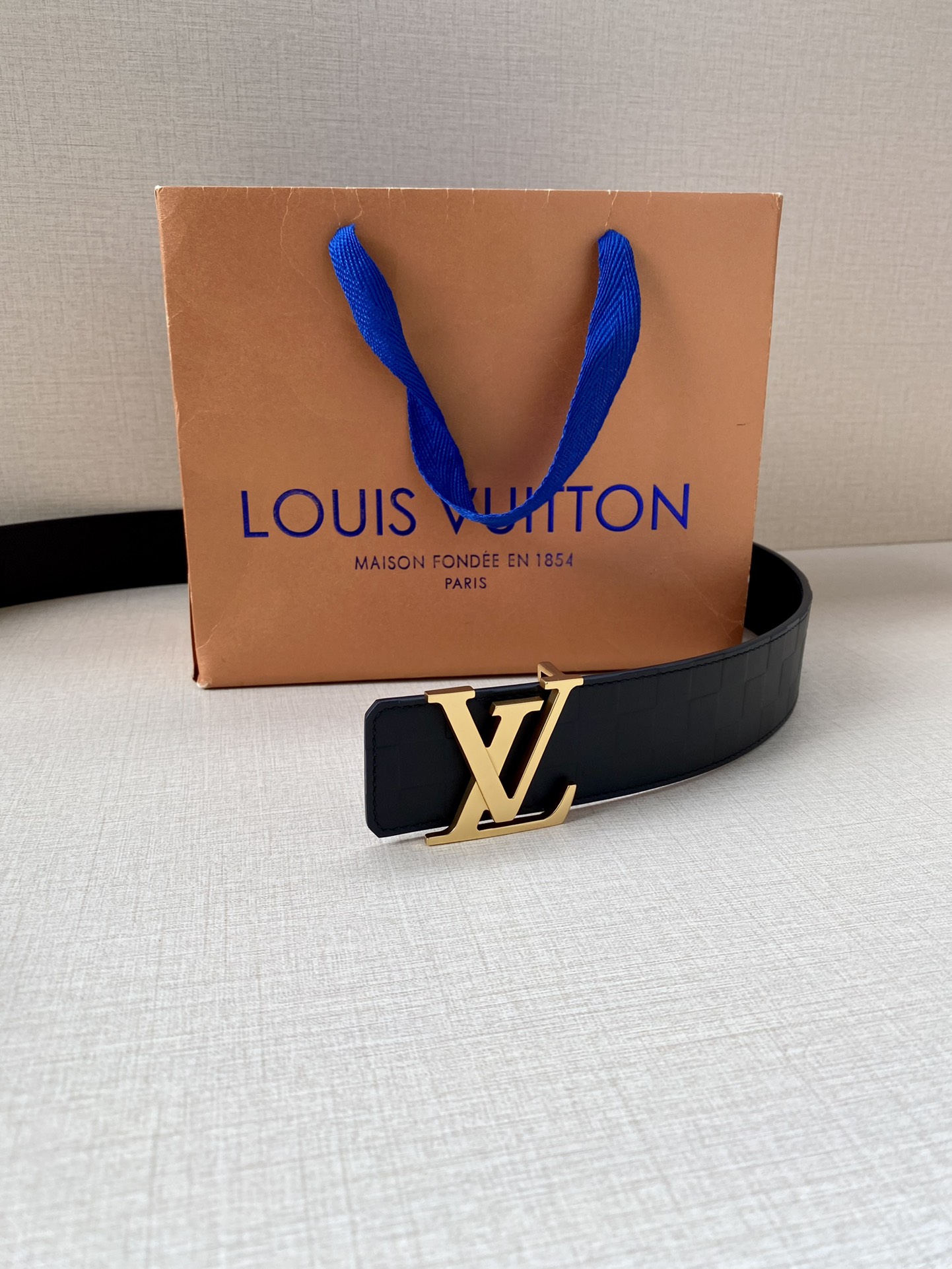 Louis Vuitton Men Leather Belt Width 4CM 145