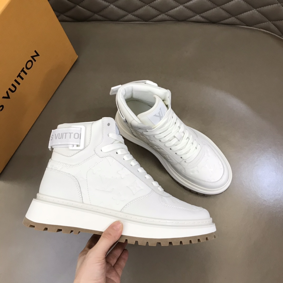 Louis Vuitton Mens Abbesses High-top Sneakers White 38-44