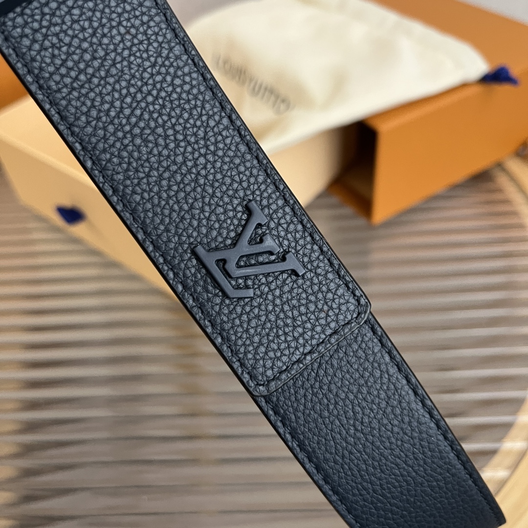 Louis Vuitton Mens Leather Belt Width 3.5cm 200