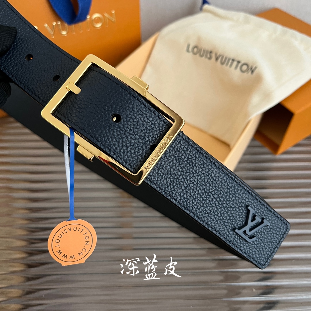 Louis Vuitton Mens Leather Belt Width 3.5cm 201