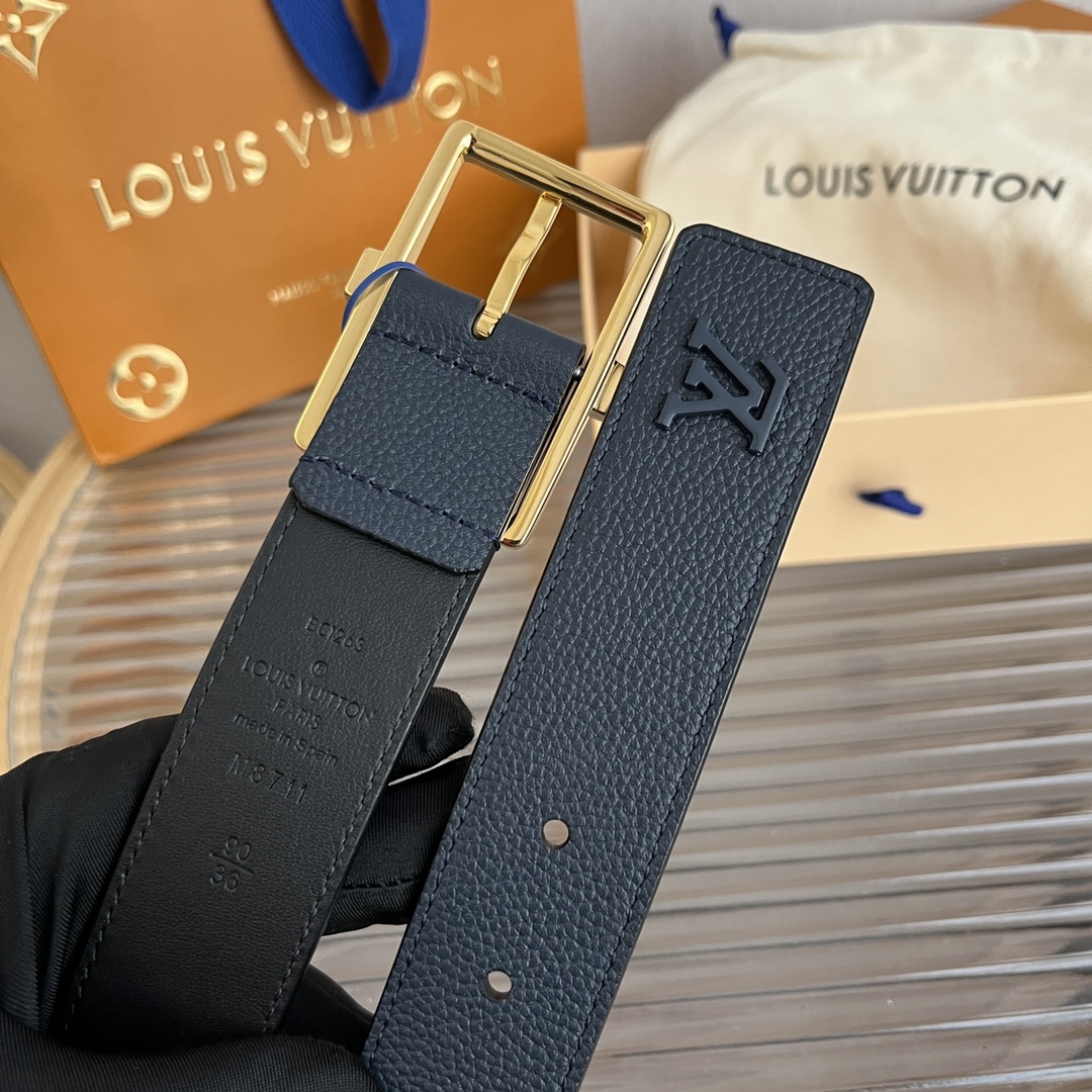 Louis Vuitton Mens Leather Belt Width 3.5cm 201