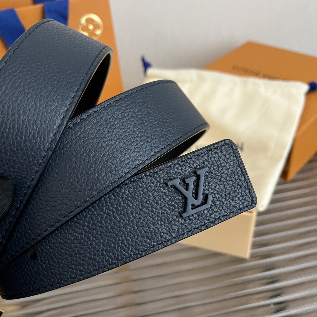 Louis Vuitton Mens Leather Belt Width 3.5cm 202