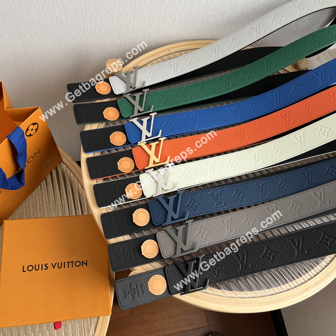 Louis Vuitton Mens Leather Belt Width 3.5cm 210