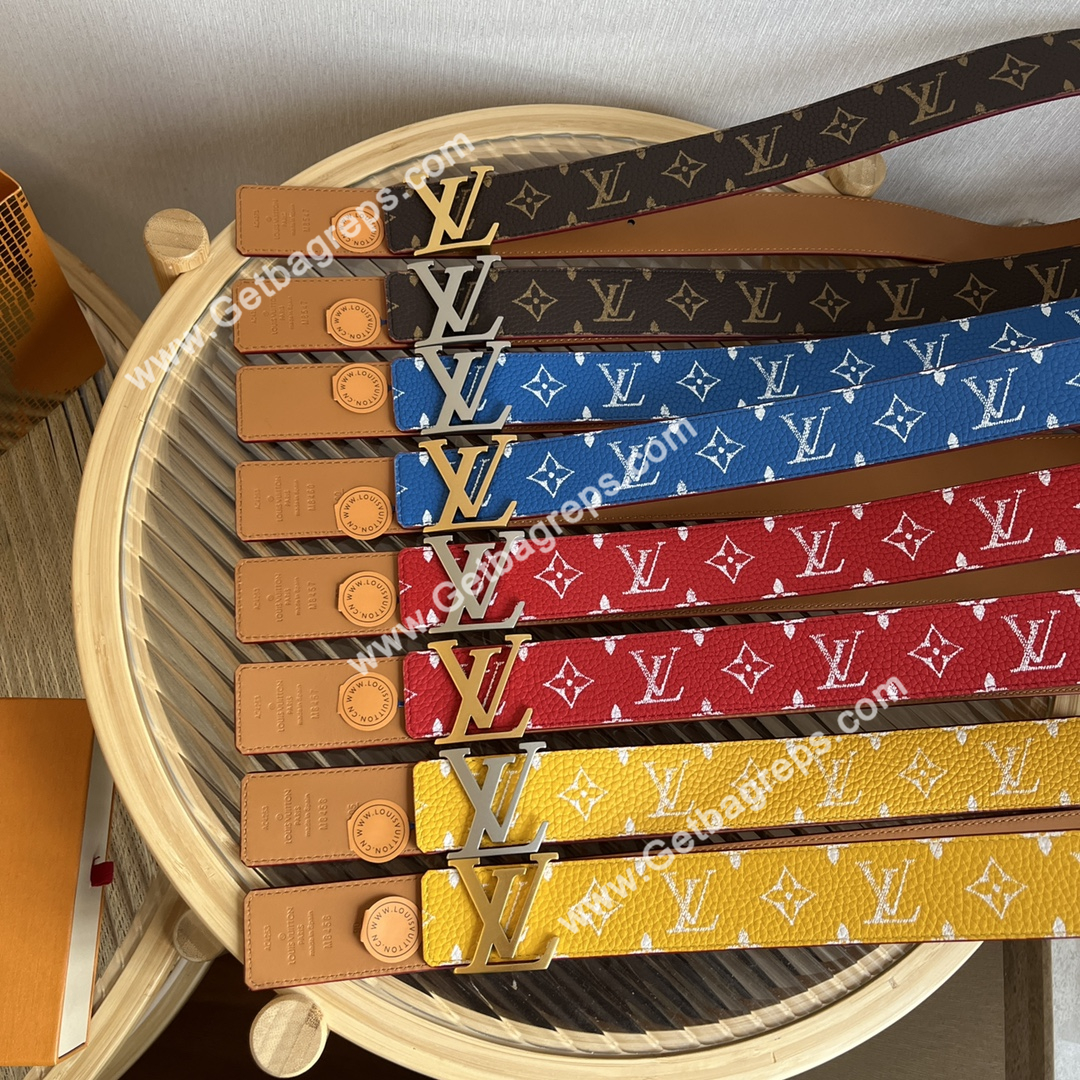 Louis Vuitton Mens Leather Belt Width 3.5cm 211