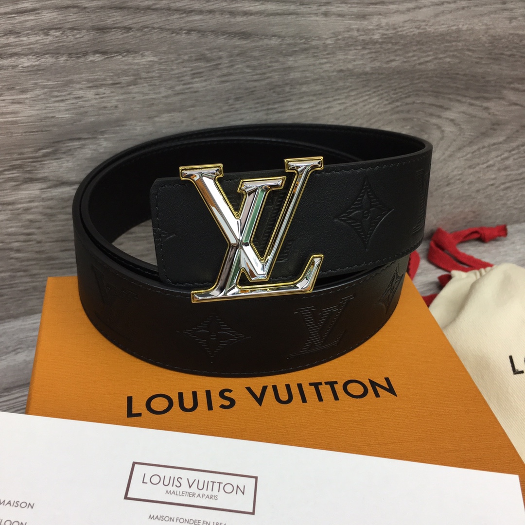 Louis Vuitton Mens Leather Belt Width 4cm 195