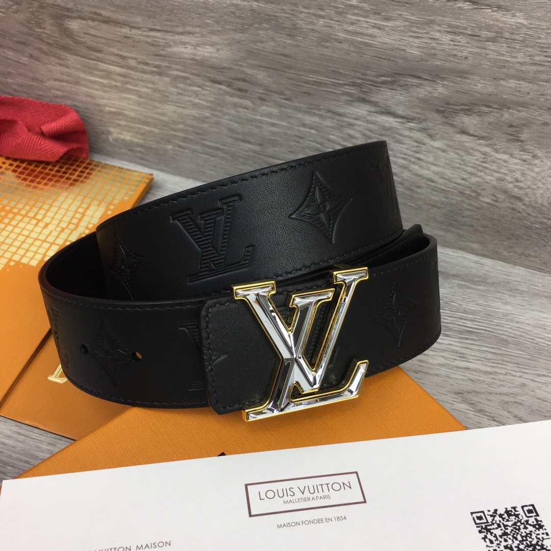 Louis Vuitton Mens Leather Belt Width 4cm 195