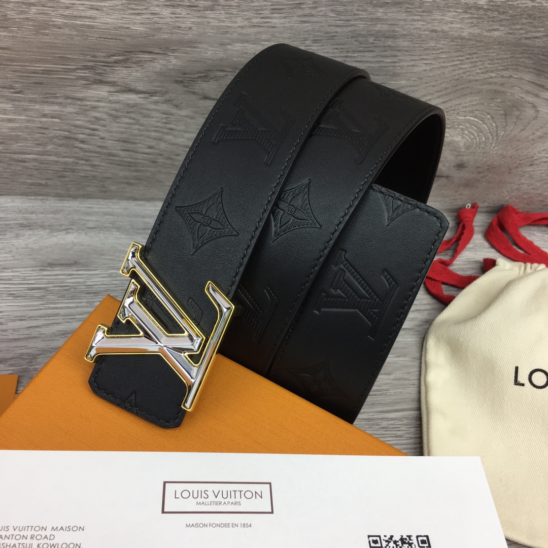 Louis Vuitton Mens Leather Belt Width 4cm 195