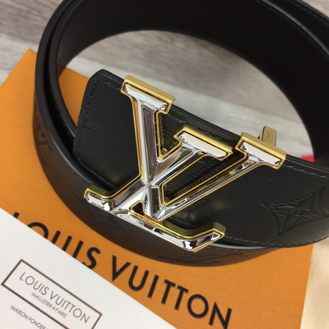 Louis Vuitton Mens Leather Belt Width 4cm 195