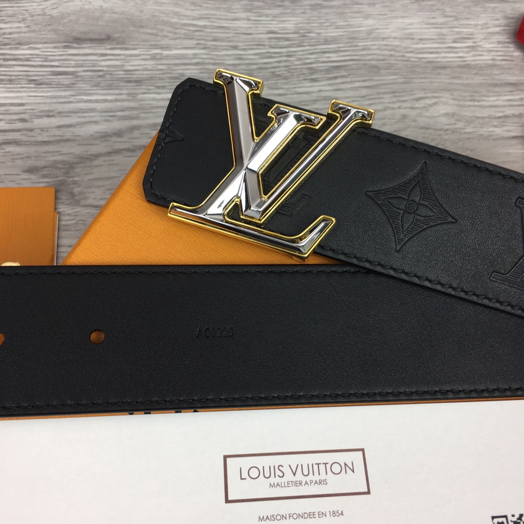 Louis Vuitton Mens Leather Belt Width 4cm 195