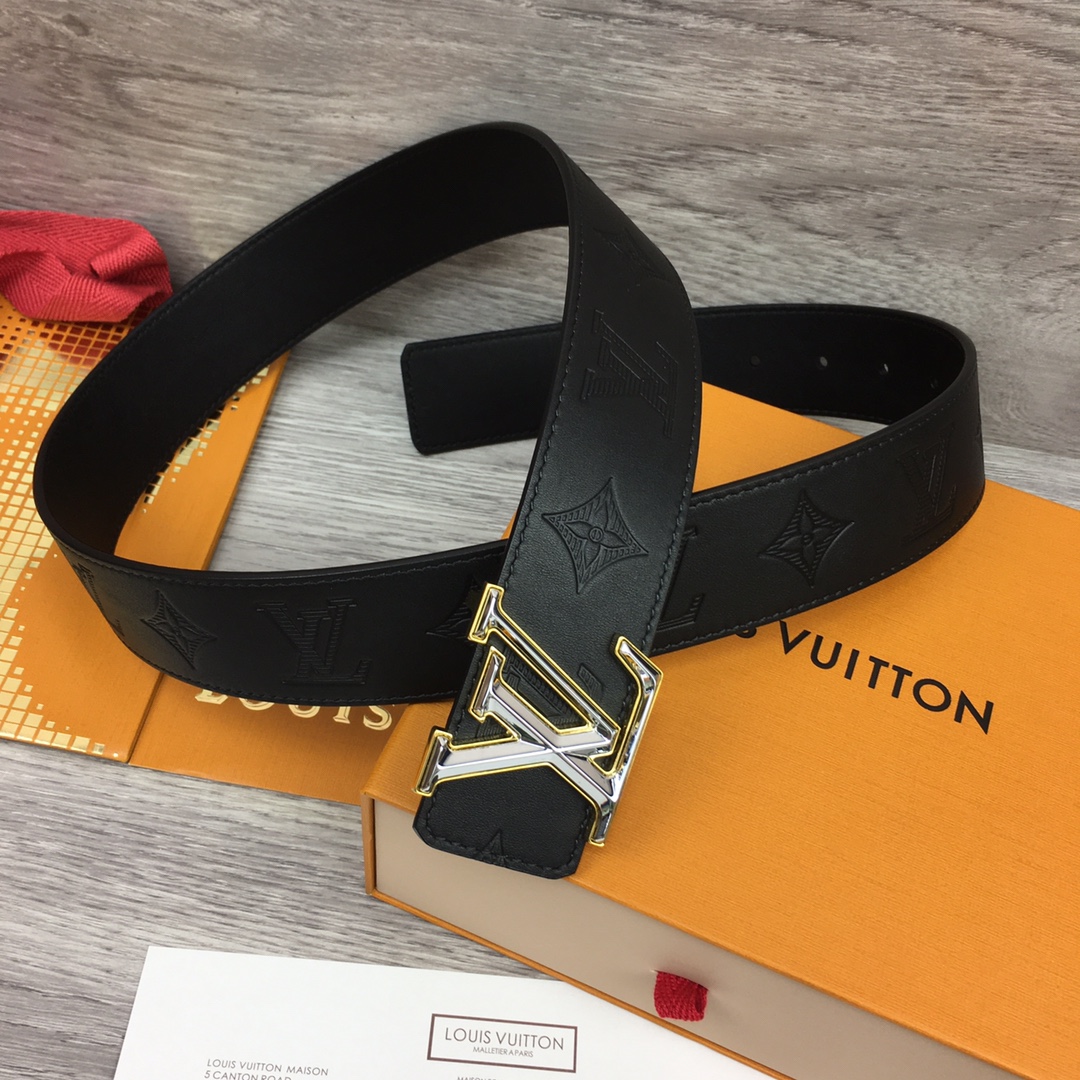 Louis Vuitton Mens Leather Belt Width 4cm 195