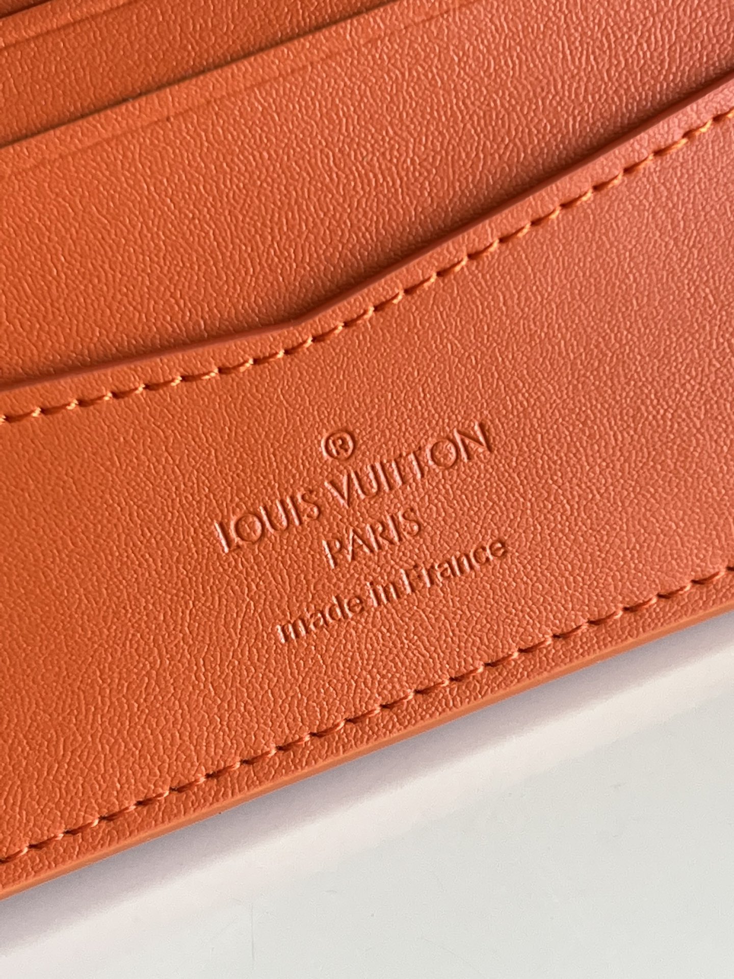 Louis Vuitton Multiple Wallet Taurillon Monogram Leather Orange M81548